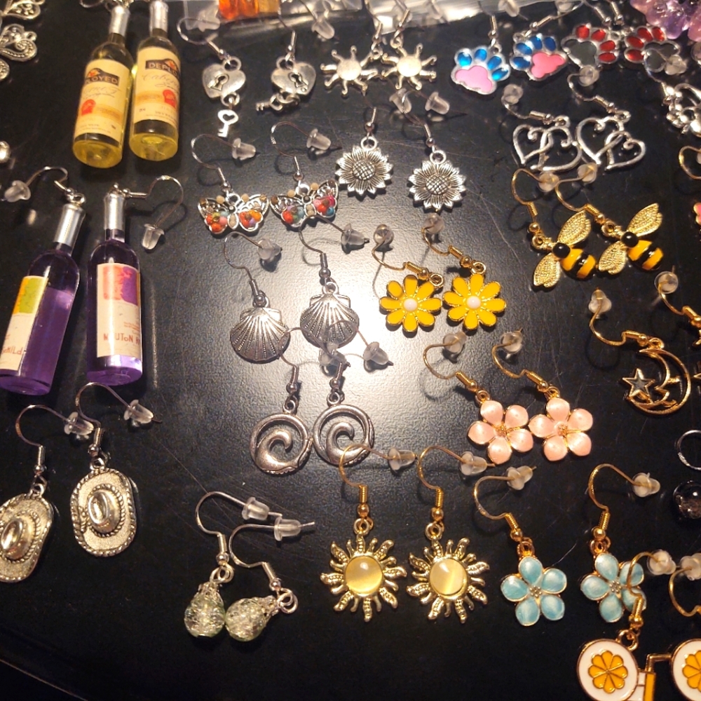 50 pair Earring Mystery LOT - NEW unused